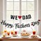 Happy Fathers Day Banner Decorations Dads Holiday Decoration Black Glitter Letter for Papas Day Party Garland Backdrop Bunting Sign Props Home Outdoor Celebrate